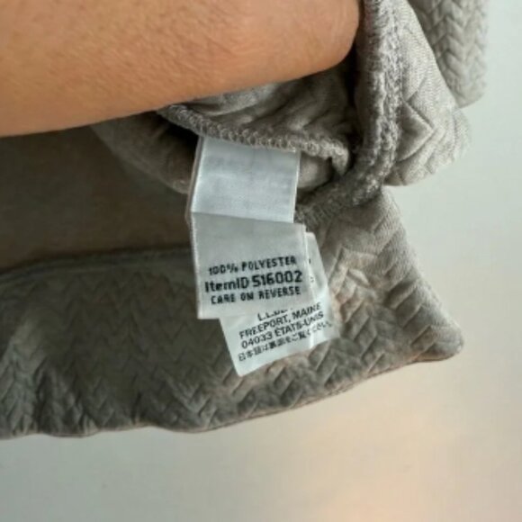 L.L. Bean Quilted Beige Quarter-Zip Pullover - Picture 5 of 6